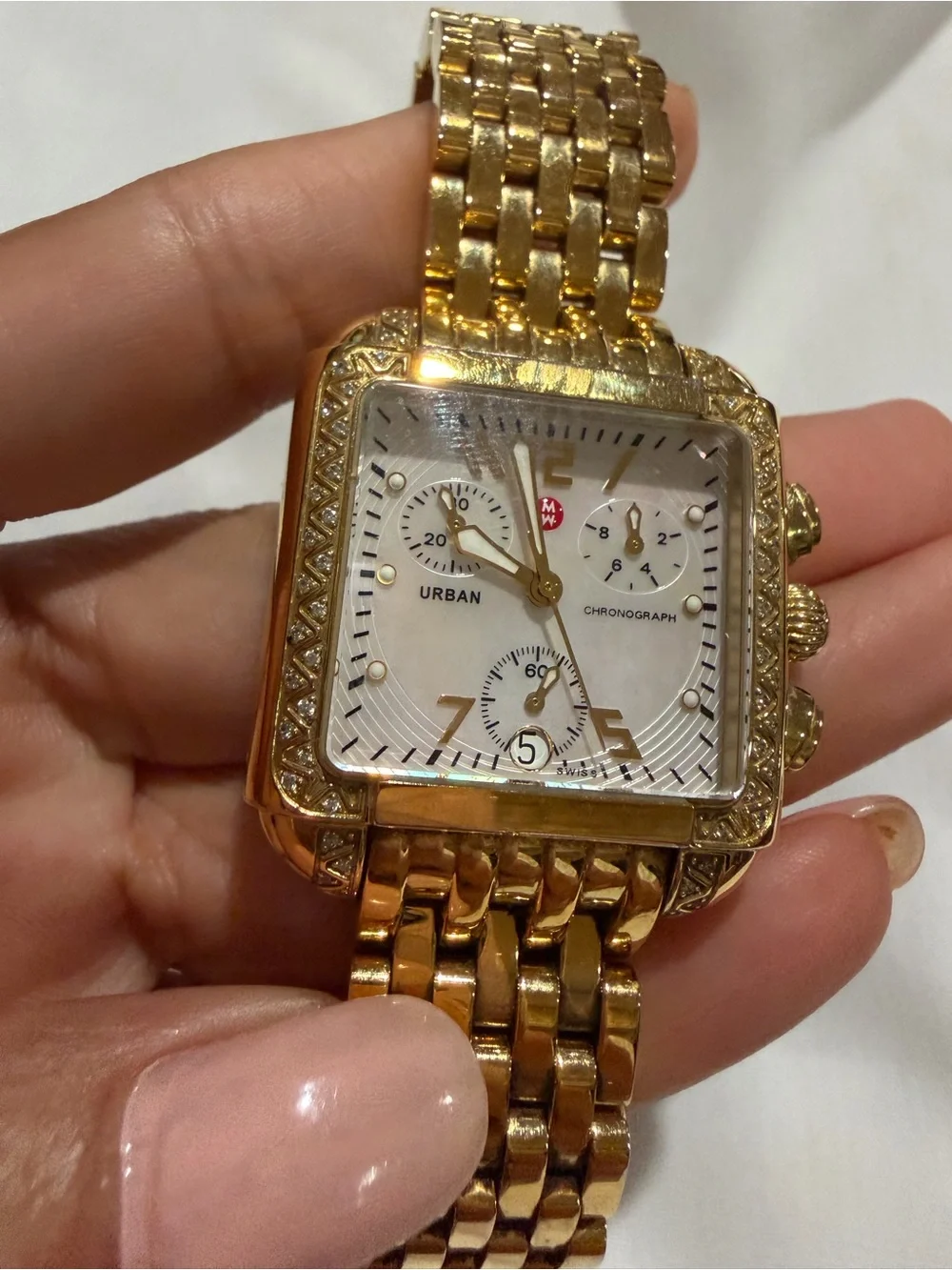Michele Urban Chronograph Women’s Watch | Gold-Tone |Sapphire Crystal